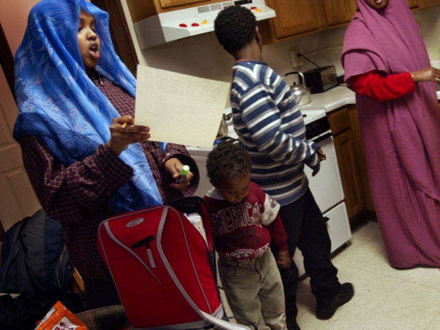 Somali woman with child